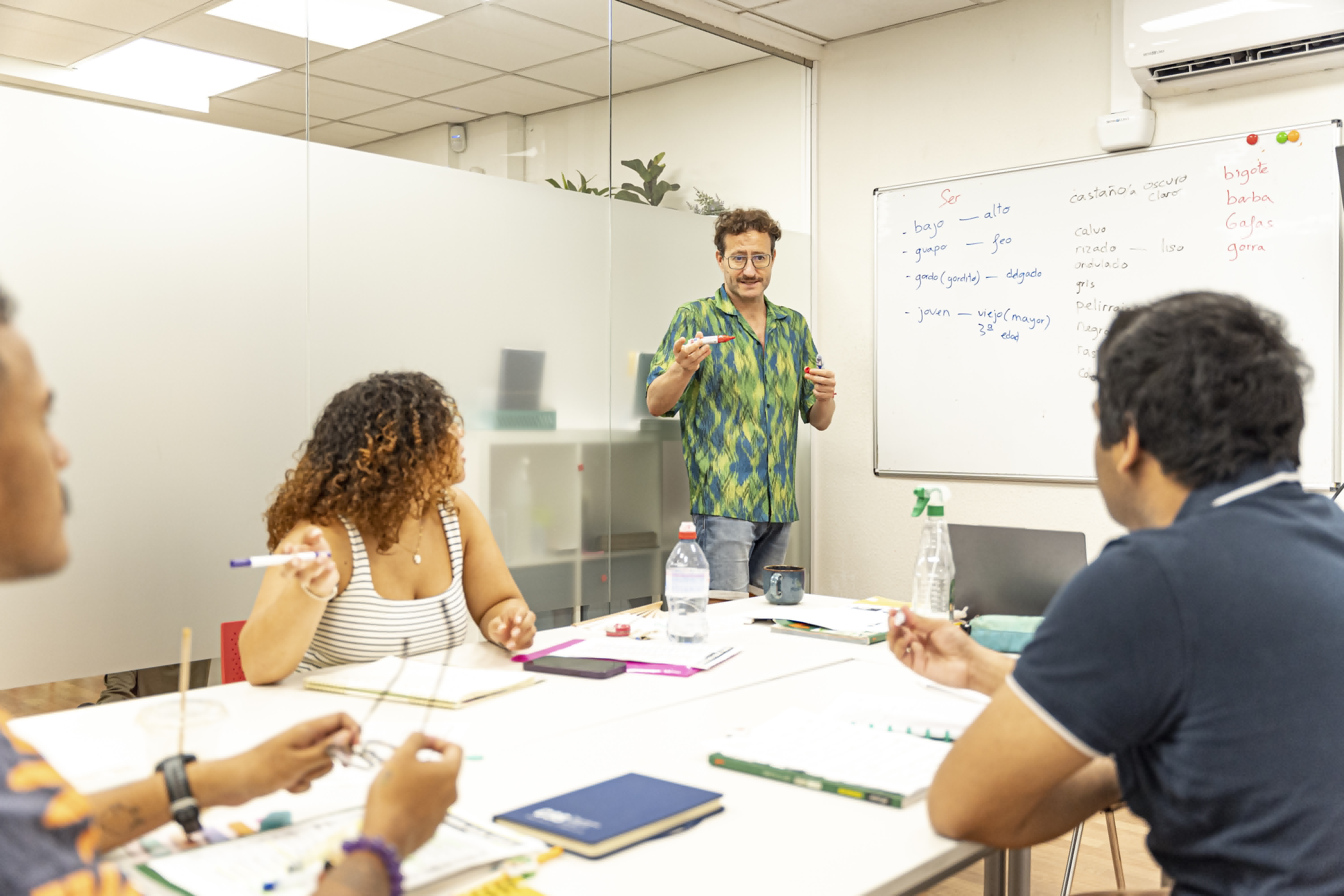 A Spanish class in Dalí classroom