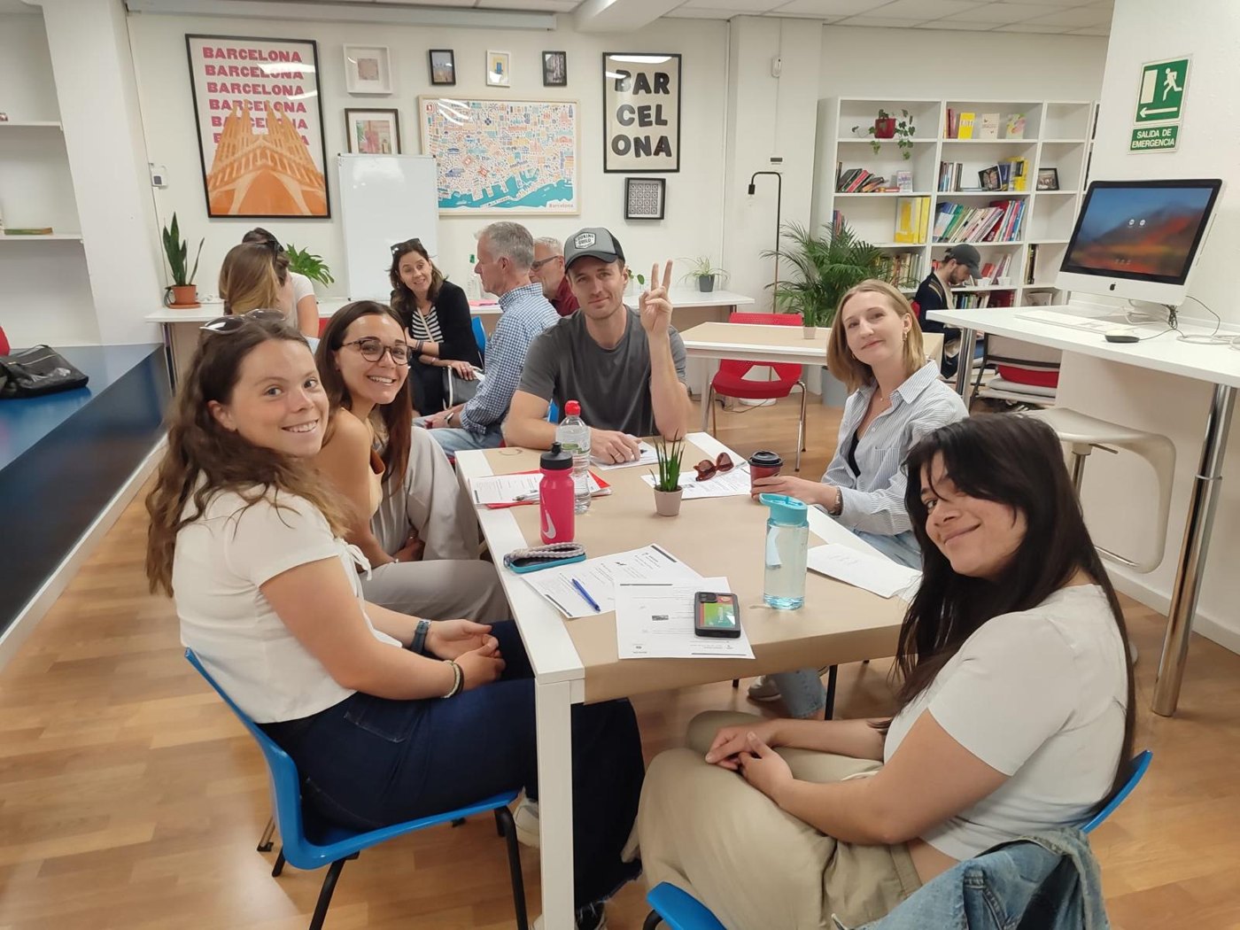 A Spanish class at Iberia Language Academy